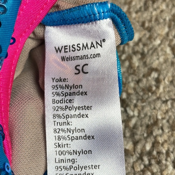 Handmade Toddler Dance Dress | Size Small | Blue & Pink | Lined - Picture 9 of 9